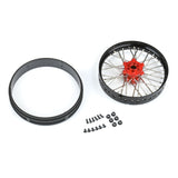 1/4 Pro-Spec Aluminum F/R Wheel Black/Red Dunlop MX33/MX14 Bundle