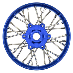 1/4 Pro-Spec Aluminum V2 Bead Front Wheel Blue/Blue (1): Promoto-SM