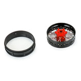 1/4 Pro-Spec Aluminum V2 Bead Front Wheel Black/Red (1): Promoto-SM