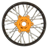 1/4 Pro-Spec Aluminum V2 Bead Front Wheel Black/Gold (1): Promoto-SM