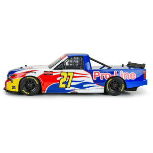 Pro-line Pre-Cut 2024 Chevrolet Silverado NASCAR Truck Series Clear Body for Losi NASCAR