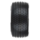 1/18 Prism Rear Carpet Mini-B Tires Mounted 8mm White Wheels (2)
