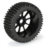 1/8 Gladiator M2 Fr/Rr Buggy Tires Mounted 17mm Black Mach 10 (2)