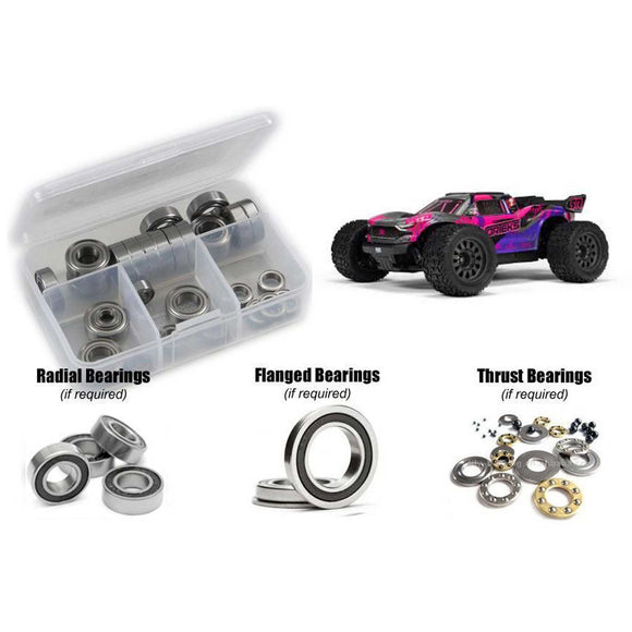 Rubber Shielded Bearing Kit, 1/10 ARRMA Vorteks 223S BLX