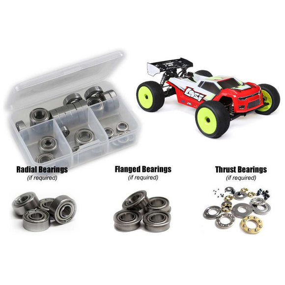 Metal Shielded Bearing Kit: 1/8 Losi 8ight-XTE 4x4 Truggy
