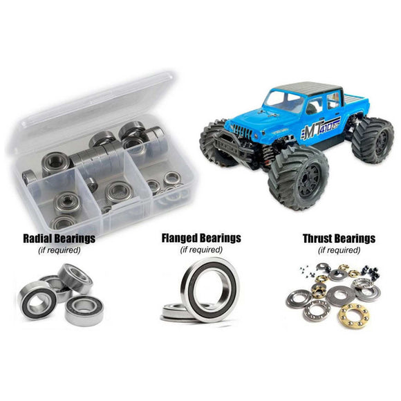 Rubber Shielded Bearing Kit: 1/10 Tekno RC MT410 2.0