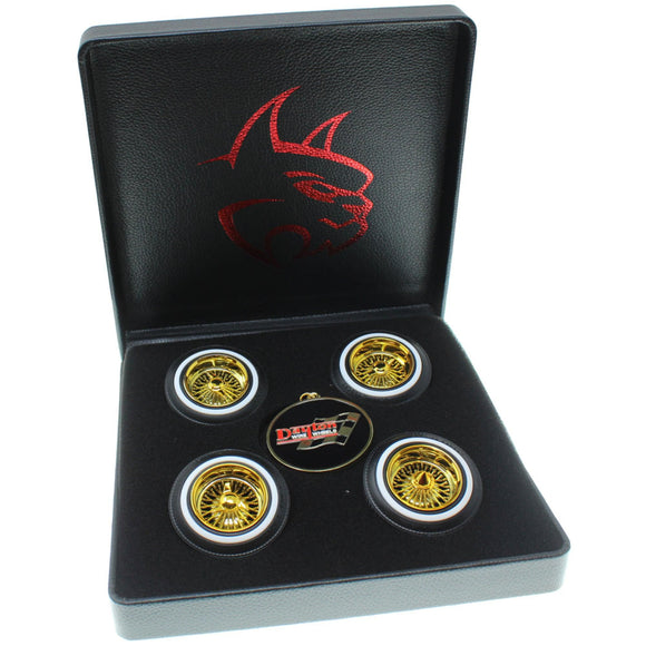 Dayton Wire Wheel Set, Gold (4)