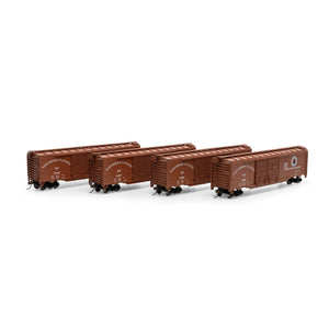 HO PS-1 Double Sliding Door Box Car, NP #6523 / 6526 / 6777 / 6942 (4)