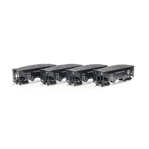 HO 34' 2-Bay Offset Hopper with Coal Load, BO #640097 / 640132 / 640152 / 640197 (4)
