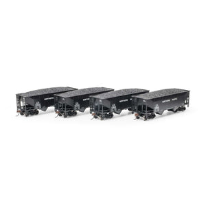 HO 34' 2-Bay Offset Hopper with Coal Load, NP #70793 / 70816 / 70837 / 70842 (4)