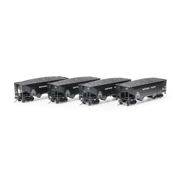 HO 34' 2-Bay Offset Hopper with Coal Load, NP #70793 / 70816 / 70837 / 70842 (4)