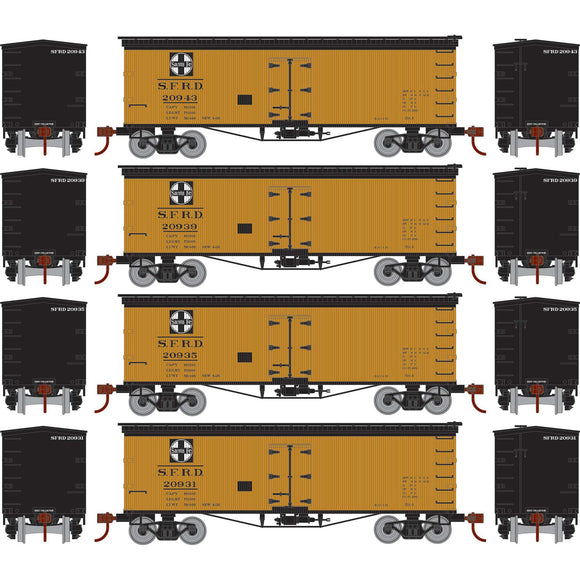 HO 36' Wood Reefer, SFRD #20931 / 20935 / 20939 / 20943 (4)