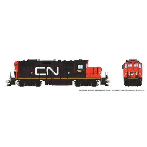 HO, GP9rm Locomotive DCC, CN #7006