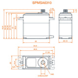 A6310 Standard Digital HV High Torque Brushless Metal Gear Aircraft Servo