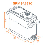 A6310 Standard Digital HV High Torque Brushless Metal Gear Aircraft Servo
