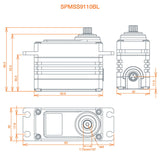 S9110BL 1/5 Digital HV High Speed Brushless Metal Gear Surface Servo