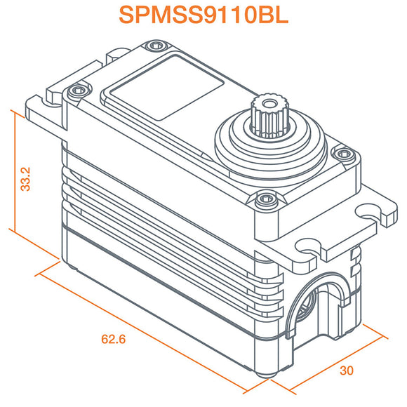 S9110BL 1/5 Digital HV High Speed Brushless Metal Gear Surface Servo