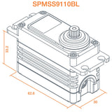 S9110BL 1/5 Digital HV High Speed Brushless Metal Gear Surface Servo