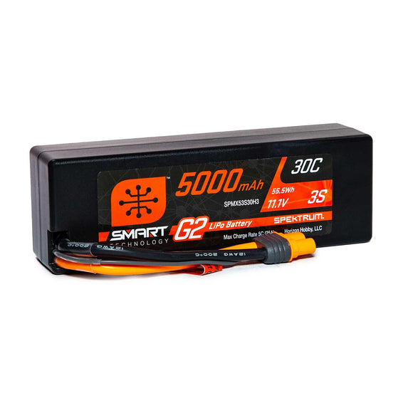 5000mAh 3S 11.1V Smart G2 LiPo 30C Hard Case; IC3