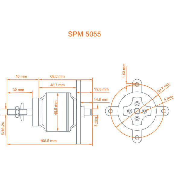 Avian 5055-650Kv Outrunner Brushless Motor