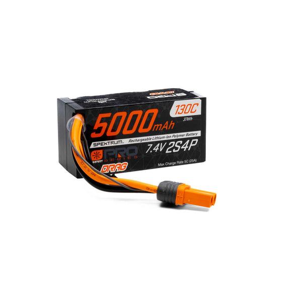 5000mAh 2S4P 7.4V Smart Pro Drag LiPo 130C IC5