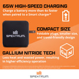 Spektrum Smart Powerstage Bundle: 1300mAh 3S 30C LiPo Battery (IC2) / S100 Charger /  65W Power Block / Adapter