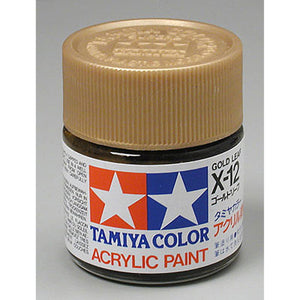 Tamiya X-12 Gold Leaf Gloss Finish Acrylic Paint (23ml)
