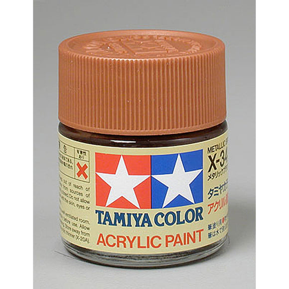 X-34 Acrylic Paint, Metallic Brown, 3/4 oz