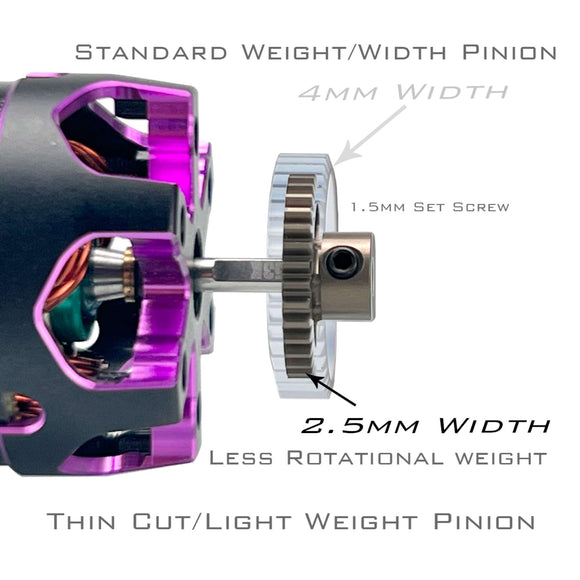 48P Ultra Lightweight Aluminum Pinion Gear, Thin Cut: 19T