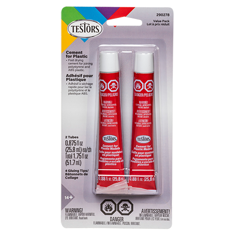 Plastic Cement Tube, 7/8 oz (2)