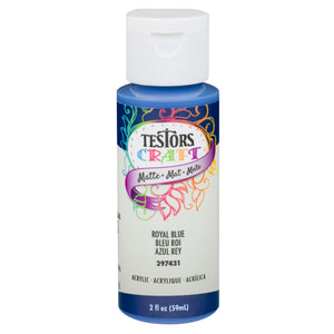 Testors 2oz Acrylic Craft Paint, Satin Royal Blue