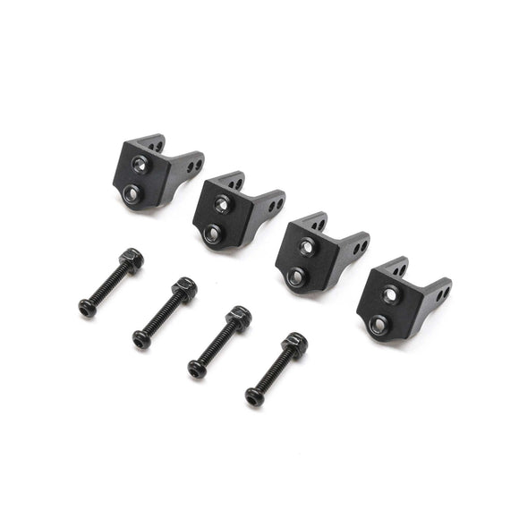 Losi Upper Shock Mount, Aluminum, Black (4): Mini LMT