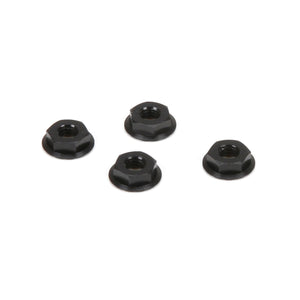 M4 Aluminum Serrated Nuts, Low