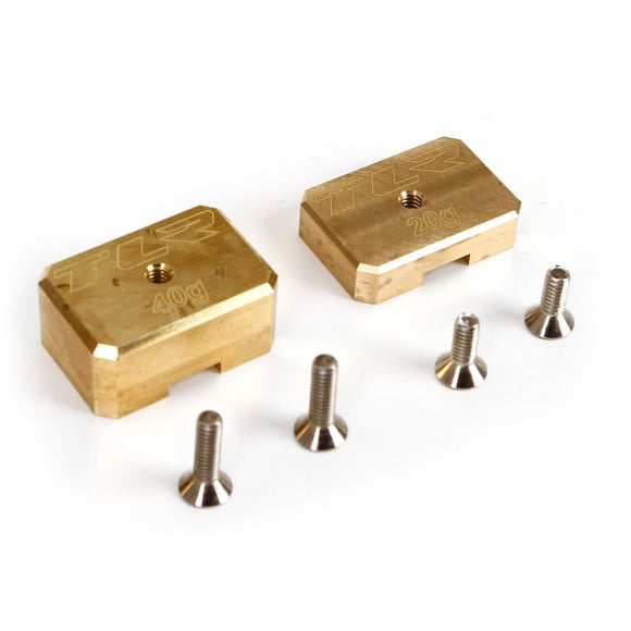 Losi Brass Weight System, 20g, 40g: 8T 3.0