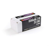 8500mAh 2S 7.4V 130C Fat Shorty 5mm Bullets