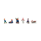 N Children Sledding