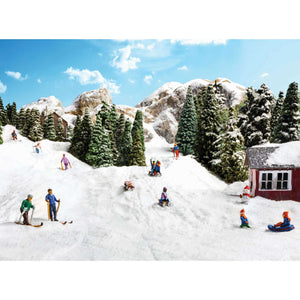 N Children Sledding