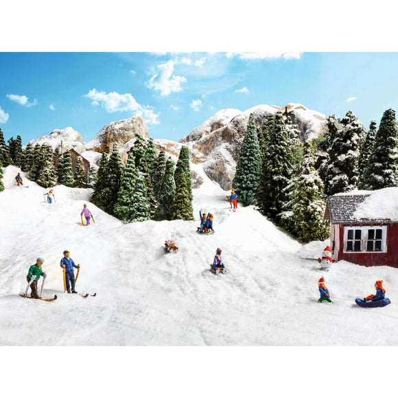 N Children Sledding
