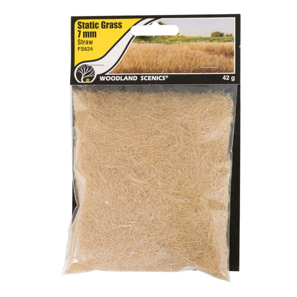 Static Grass Straw Green 7mm