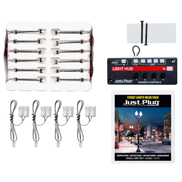 N Scale Value Pack – Double Lamp Post
