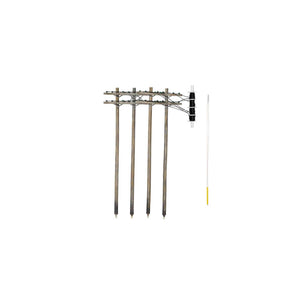 HO Wired Poles Double Crossbar