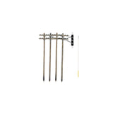 HO Wired Poles Double Crossbar