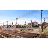 HO Wired Poles Double Crossbar