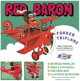 Red Baron Fokker Tri Plane Snap Plastic Model Kit