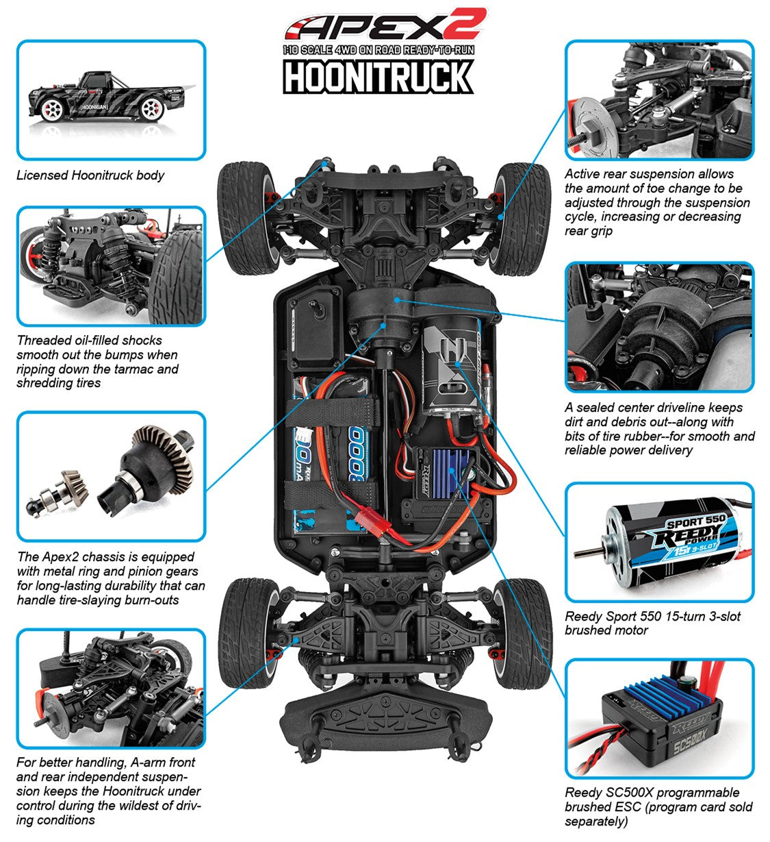 Team Associated - Apex2 Hoonitruck 1/10 On-Road 4wd RTR