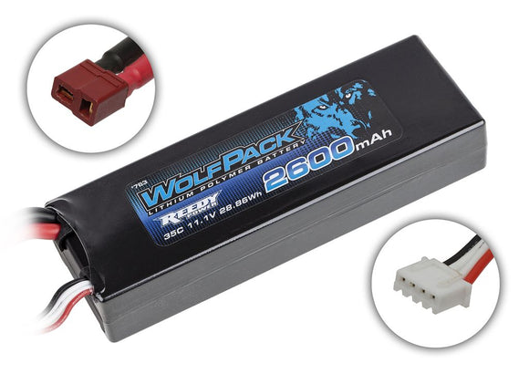 Team Associated - Reedy WolfPack LiPo 2600mAh 35C 11.1V, 28.86Wh, T-plug