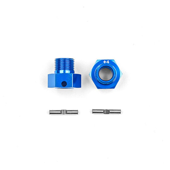 RC8T4 FT Wheel Hexes, +4mm