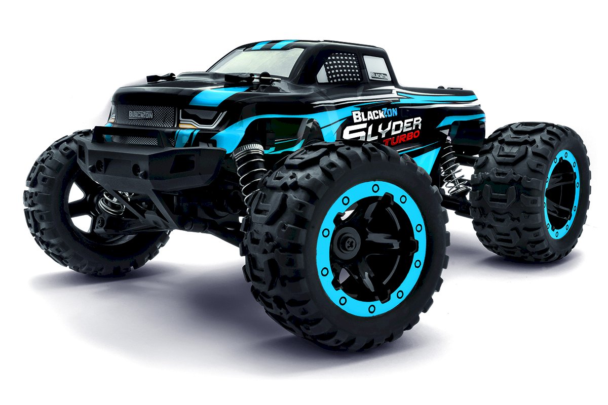 BlackZon - Slyder MT Turbo 1/16 4WD 2S Brushless Monster Truck - Blue