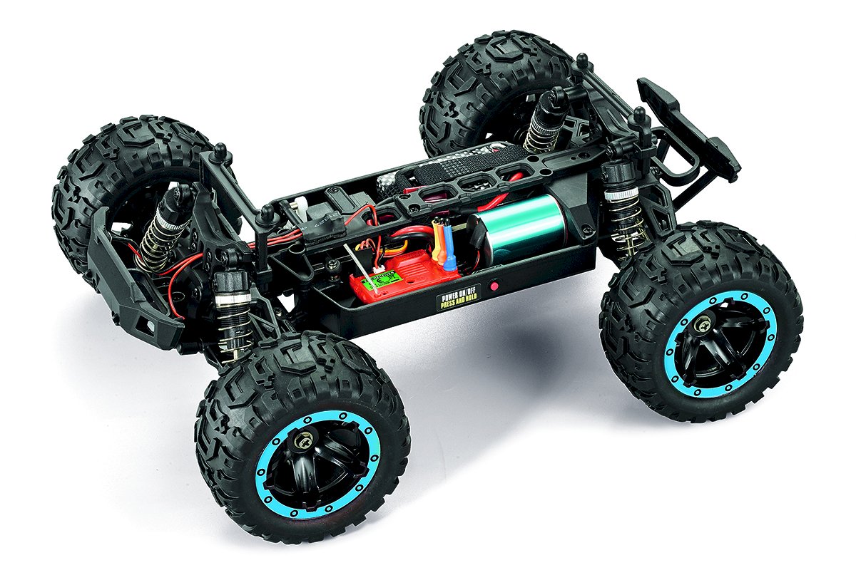 BlackZon - Slyder MT Turbo 1/16 4WD 2S Brushless Monster Truck - Blue