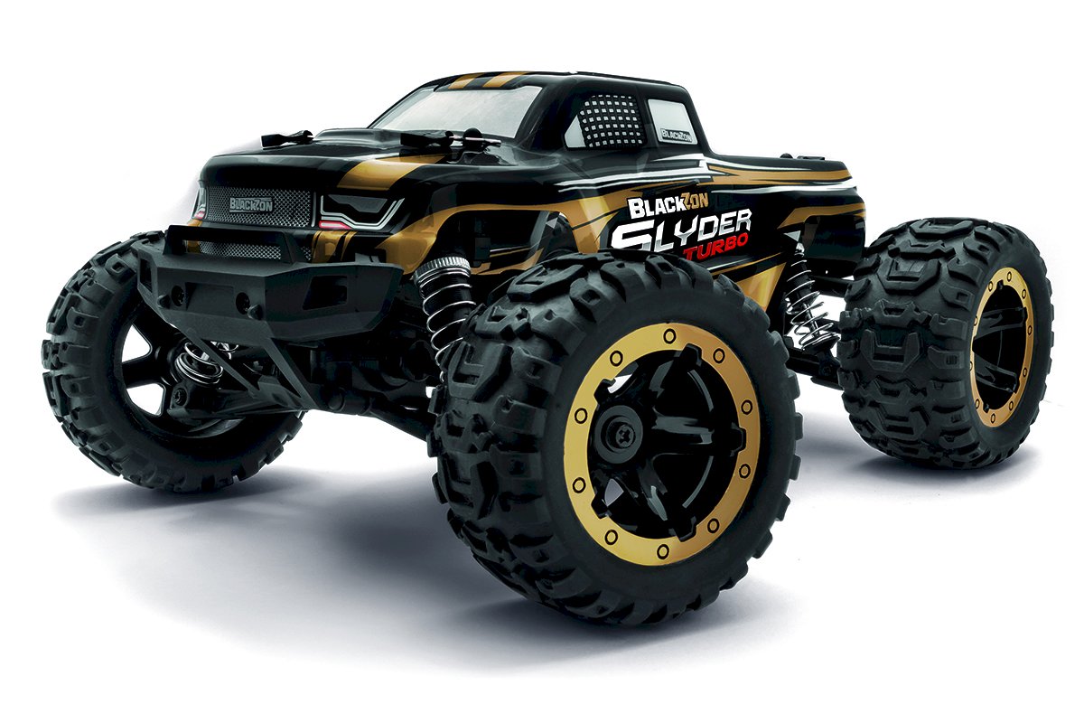 BlackZon - Slyder MT Turbo 1/16 4WD 2S Brushless Monster Truck - Gold